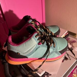 Bogs Women's Lace Up Boots in Teal and Pink